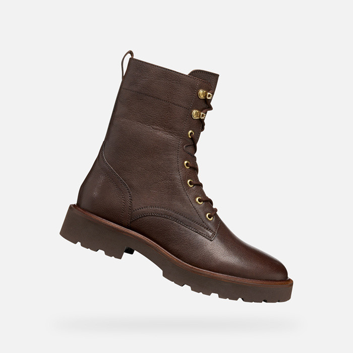 Ankle boots with laces NORIZE WOMAN Dark Brown | GEOX