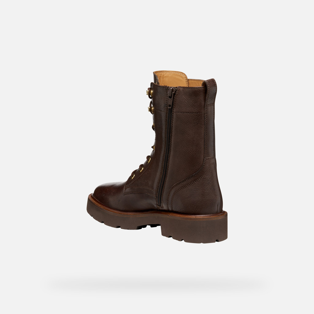 Ankle boots with laces NORIZE WOMAN Dark Brown - image number 3 | GEOX