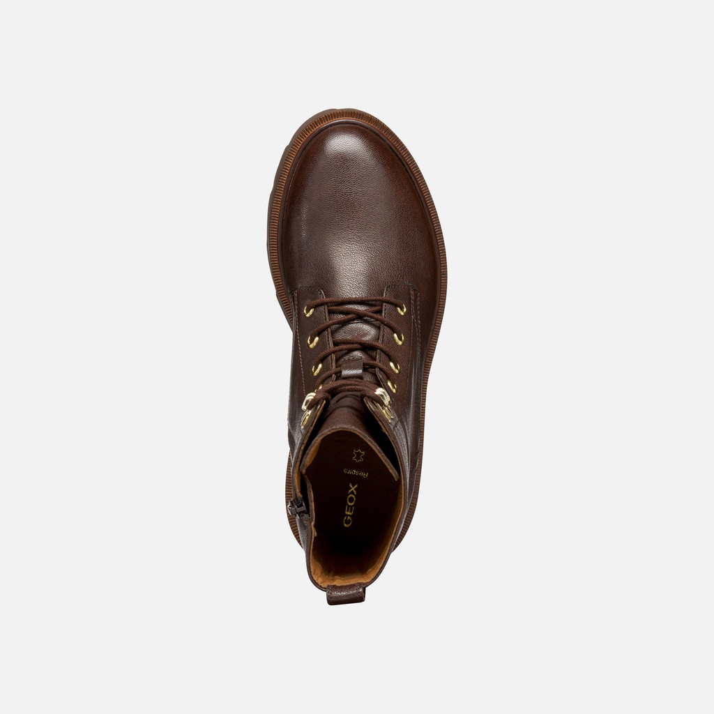 Ankle boots with laces NORIZE WOMAN Dark Brown - image number 5 | GEOX