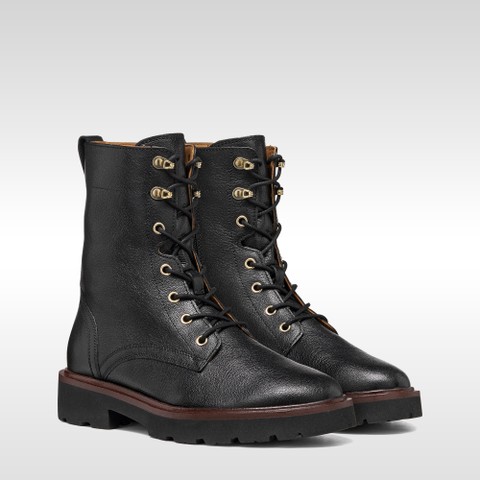 Bottines &agrave; lacets NORIZE FEMME Noir - image number 1 | GEOX