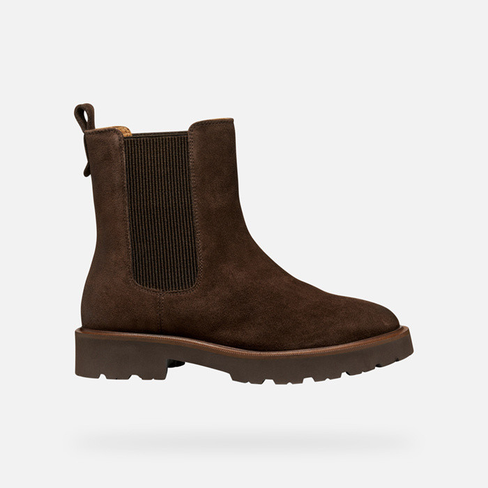 Stivaletti Chelsea Con Tacco Donna Amazon Essentials - Similpelle Nabuk, Tacco 7.6 Cm, Suola Antiscivolo
