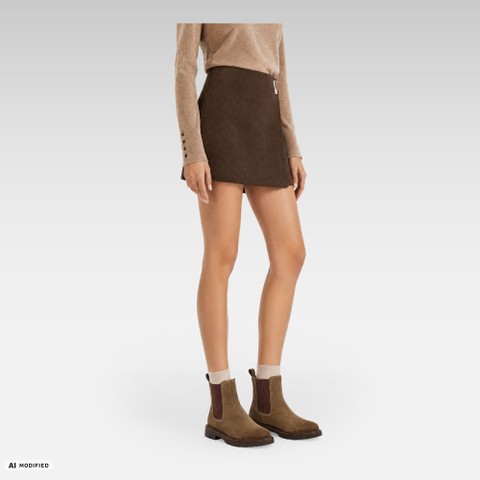 Botas Chelsea NORIZE MUJER Gris pardo oscuro - image number 1 | GEOX