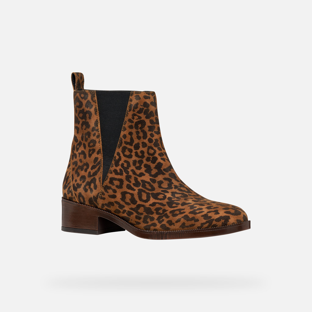 Suede ankle boots CAMEXIA WOMAN Cognac - image number 2 | GEOX