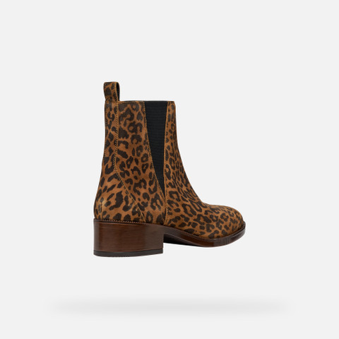 Suede ankle boots CAMEXIA WOMAN Cognac - image number 4 | GEOX
