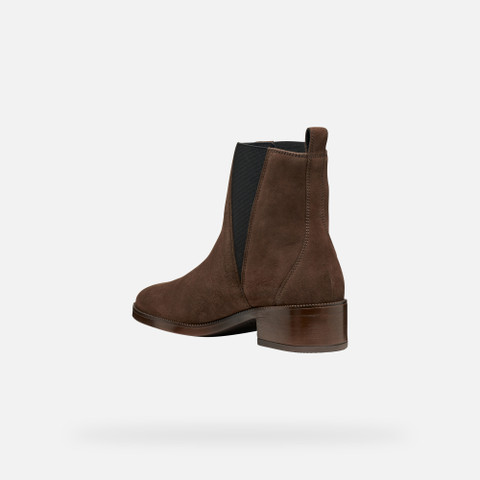 Suede ankle boots CAMEXIA WOMAN Dark Brown - image number 3 | GEOX