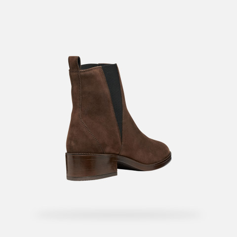 Suede ankle boots CAMEXIA WOMAN Dark Brown - image number 4 | GEOX
