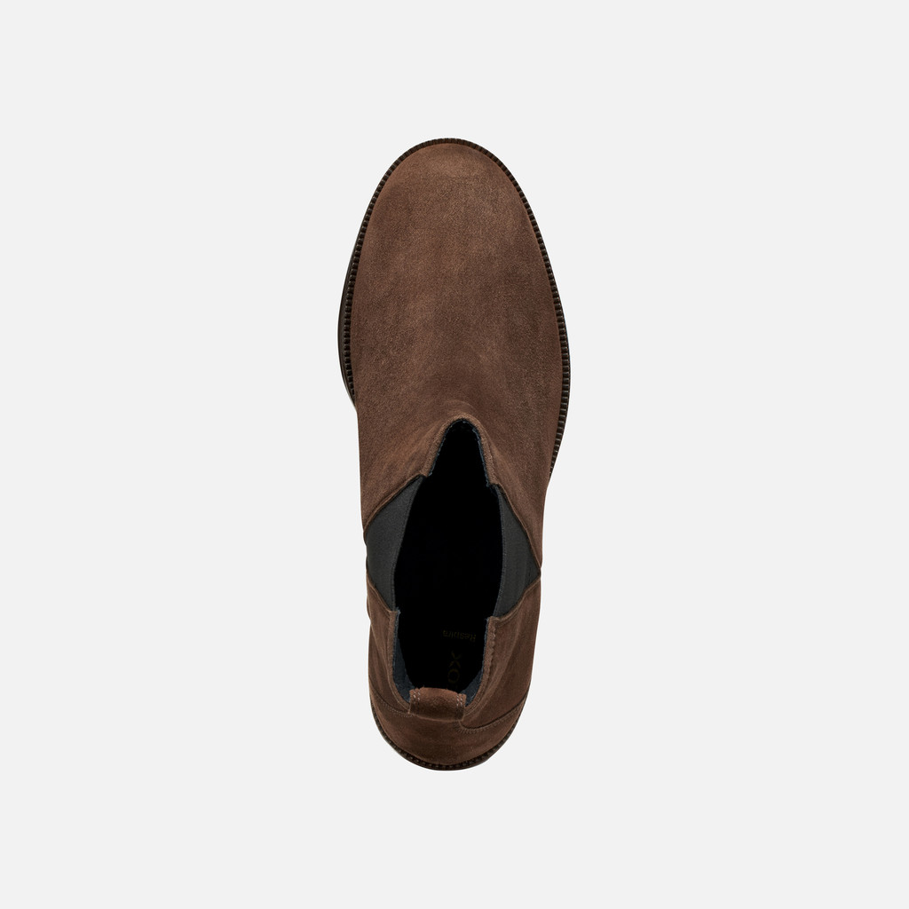 Suede ankle boots CAMEXIA WOMAN Dark Brown - image number 5 | GEOX