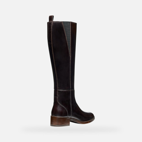 Flat boots CAMEXIA WOMAN Dark Brown - image number 4 | GEOX
