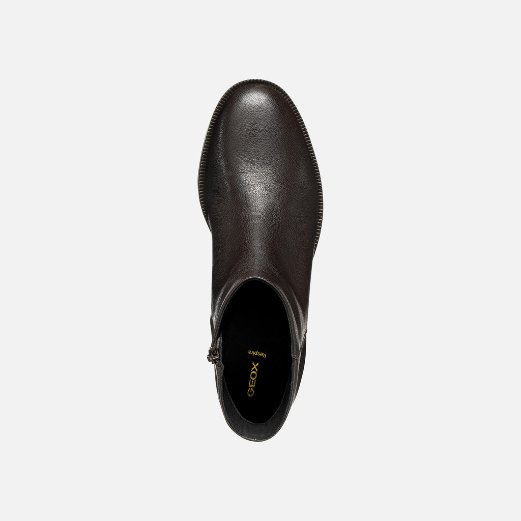Low heel ankle boots CAMEXIA WOMAN Dark Brown - image number 5 | GEOX