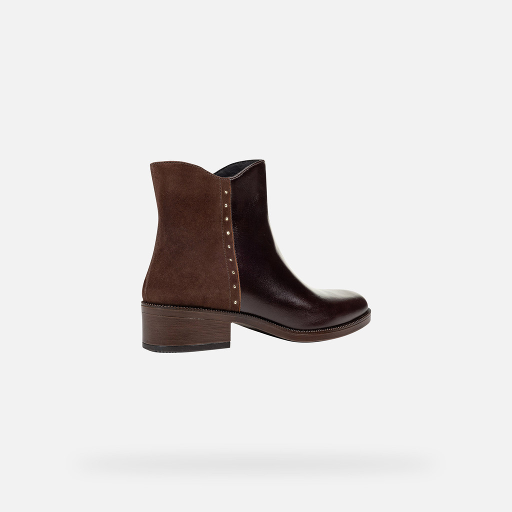 Low heel ankle boots CAMEXIA WOMAN Dark Brown - image number 5 | GEOX