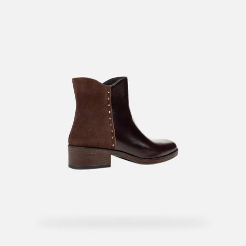 Low heel ankle boots CAMEXIA WOMAN Dark Brown - image number 5 | GEOX