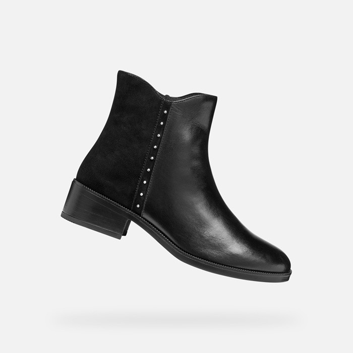 Stiefeletten mit niedrigem absatz CAMEXIA DAME Schwarz | GEOX