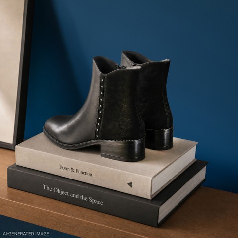Low heel ankle boots CAMEXIA WOMAN Black - image number 1 | GEOX