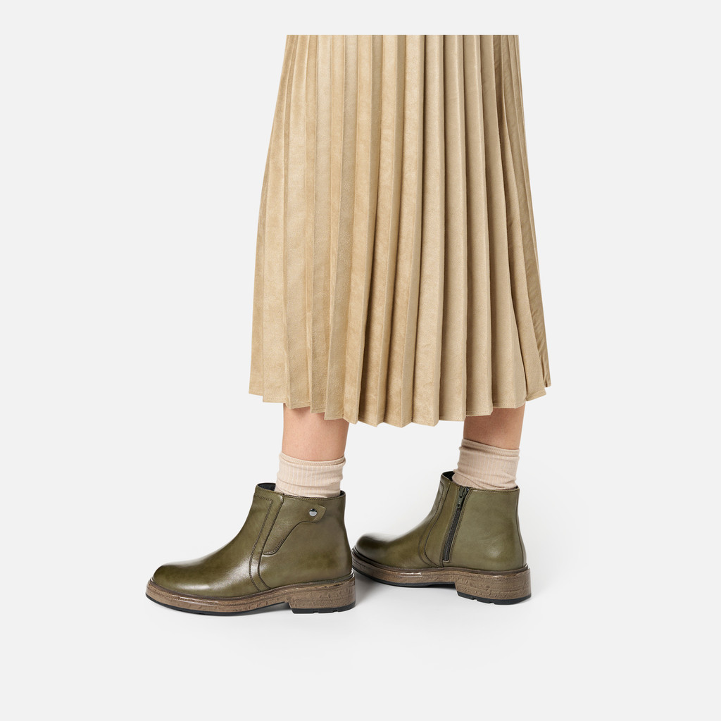 Botines biker SWELEN MUJER Verde musgo - image number 1 | GEOX