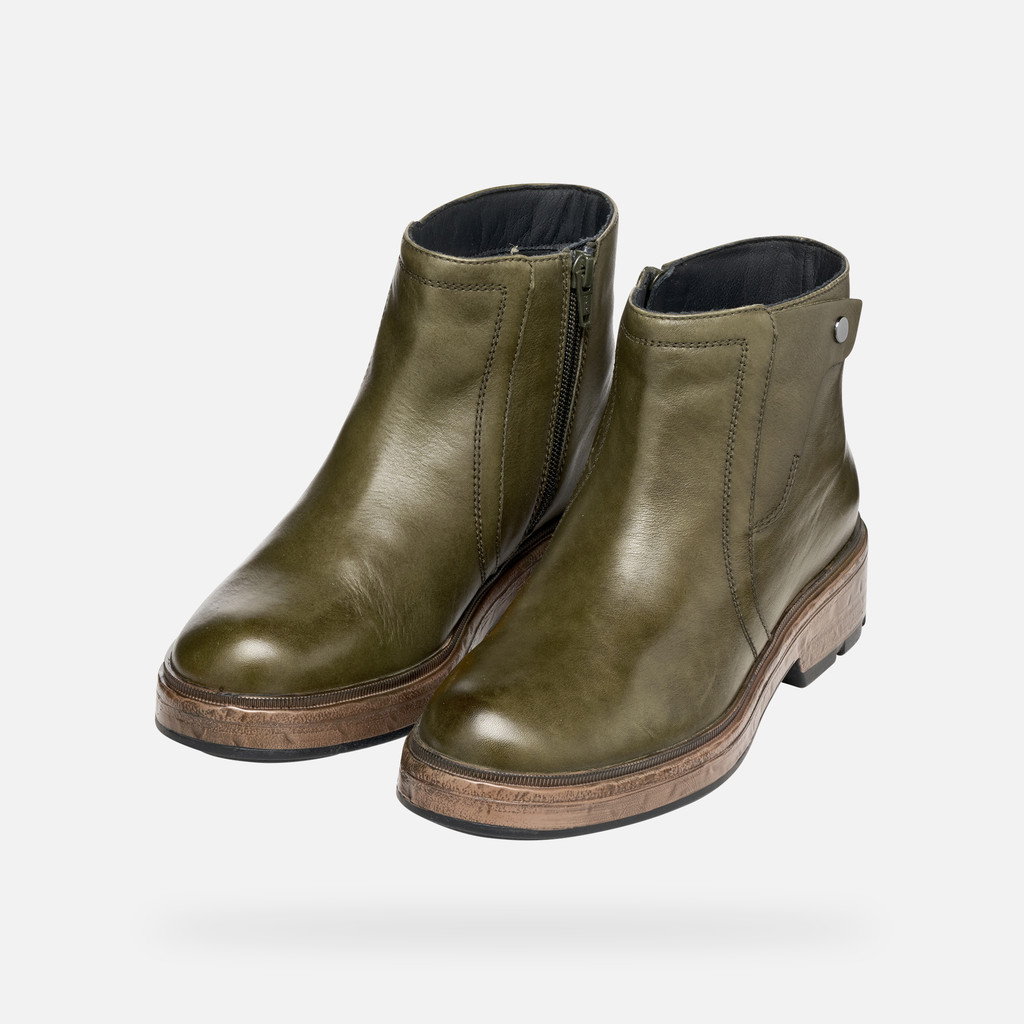 Botines biker SWELEN MUJER Verde musgo - image number 8 | GEOX