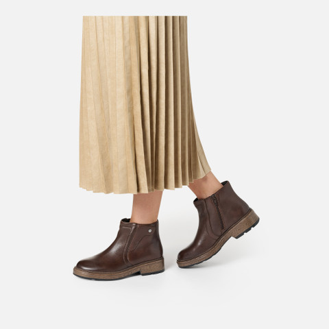 Biker ankle boots SWELEN WOMAN Dark Brown - image number 1 | GEOX