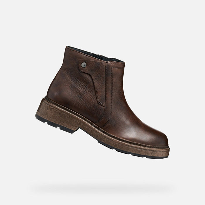 Biker-stiefeletten SWELEN DAME Dunkelbraun | GEOX