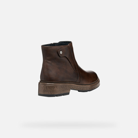 Biker ankle boots SWELEN WOMAN Dark Brown - image number 4 | GEOX