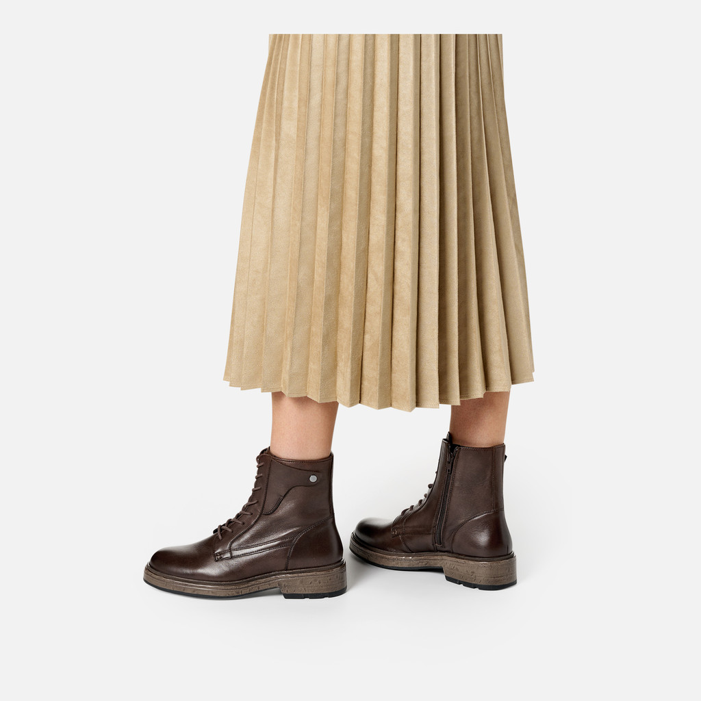 Biker ankle boots SWELEN WOMAN Dark Brown - image number 2 | GEOX