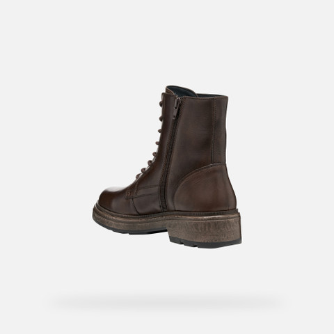 Biker ankle boots SWELEN WOMAN Dark Brown - image number 3 | GEOX