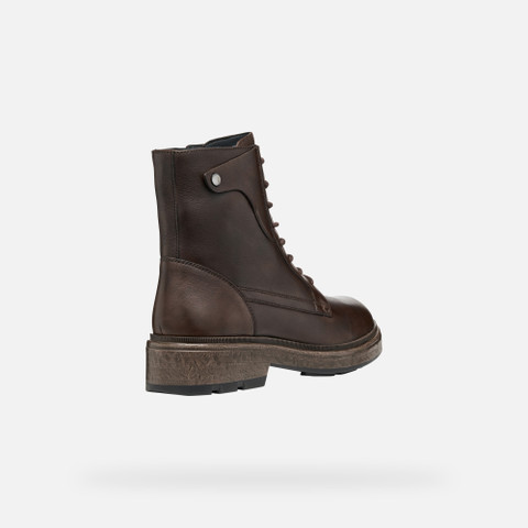 Biker ankle boots SWELEN WOMAN Dark Brown - image number 4 | GEOX