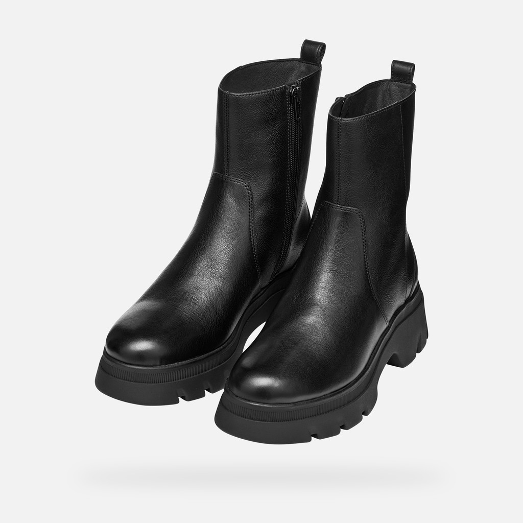 Combat boots PLUETTE WOMAN Black - image number 8 | GEOX