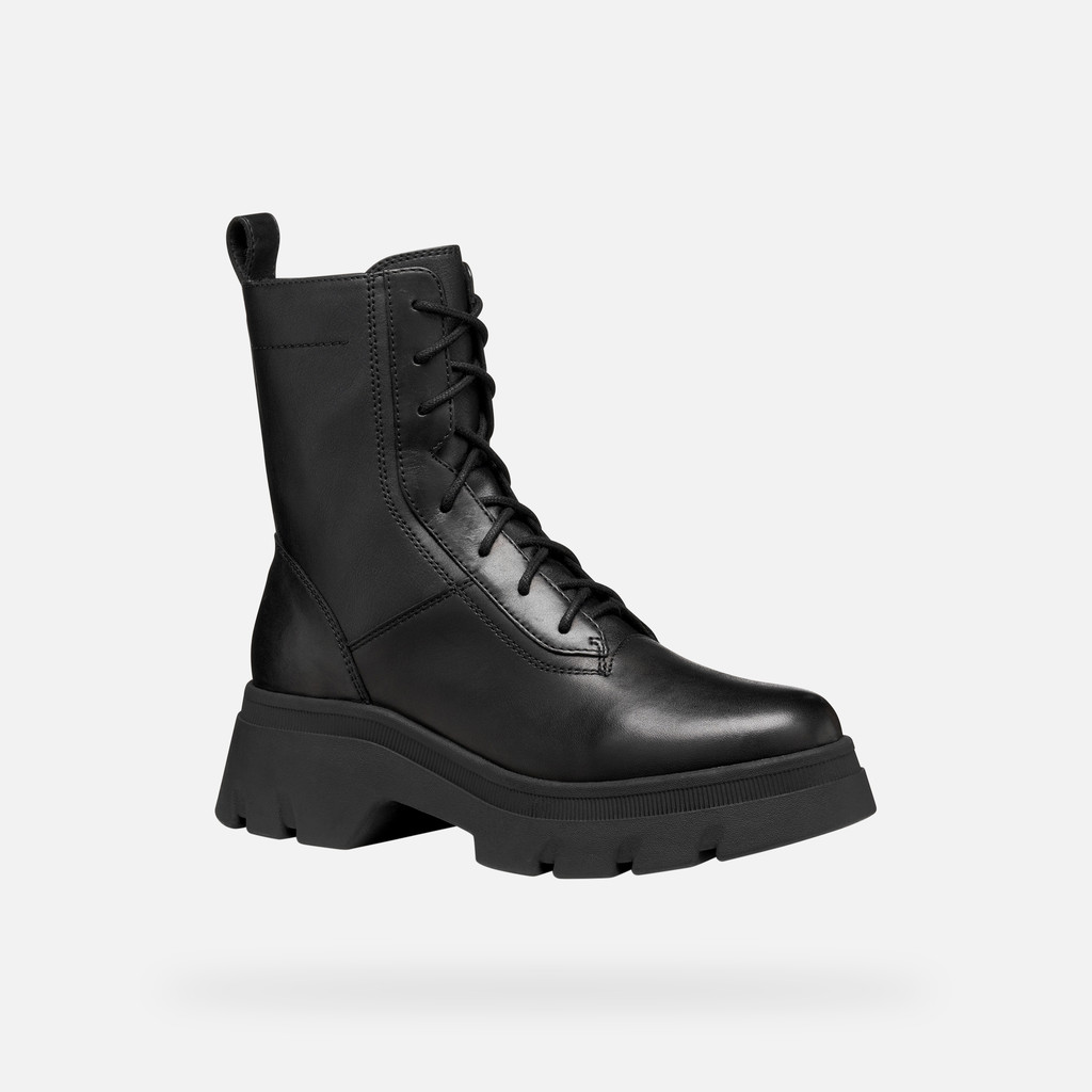 Combat boots PLUETTE WOMAN Black - image number 2 | GEOX