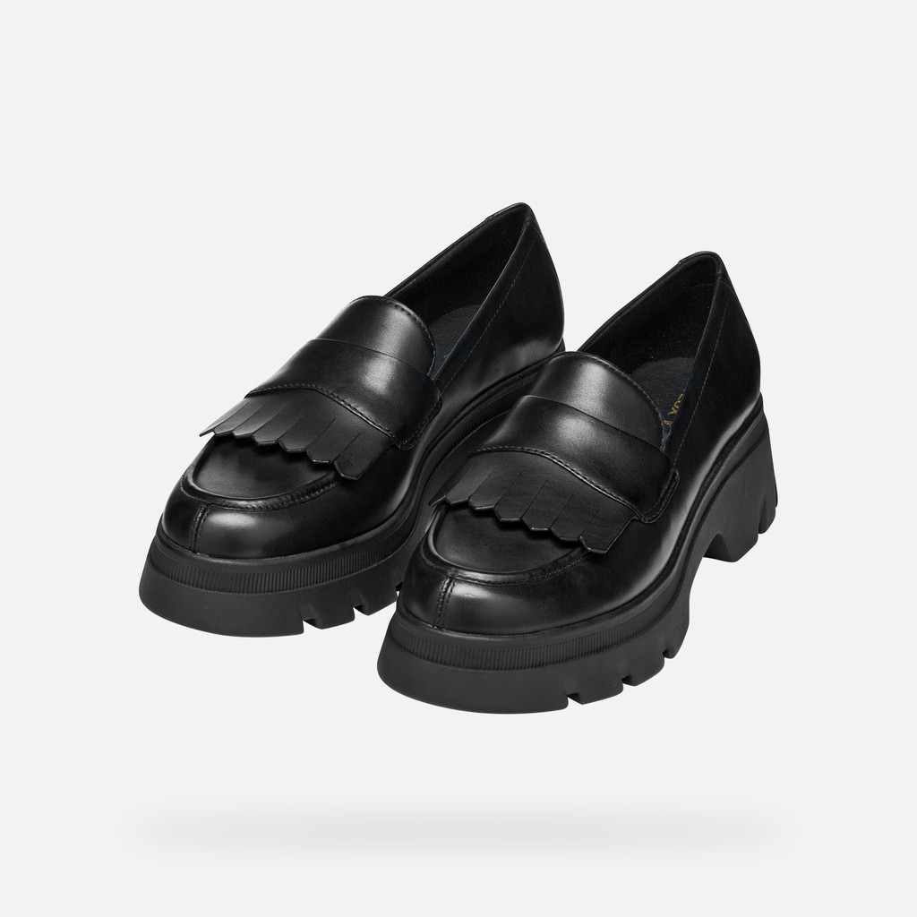 Platform loafers PLUETTE WOMAN Black - image number 8 | GEOX