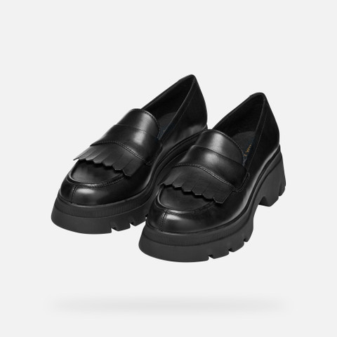Platform loafers PLUETTE WOMAN Black - image number 8 | GEOX