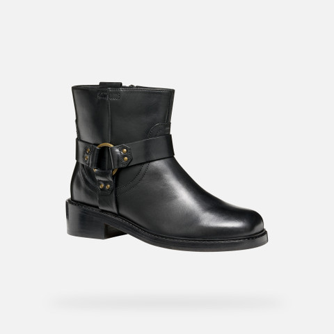 Biker ankle boots NALVIA WOMAN Black - image number 2 | GEOX