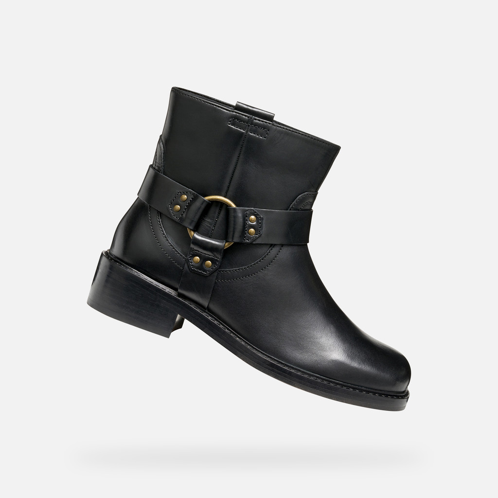 Biker ankle boots NALVIA WOMAN Black - image number 0 | GEOX