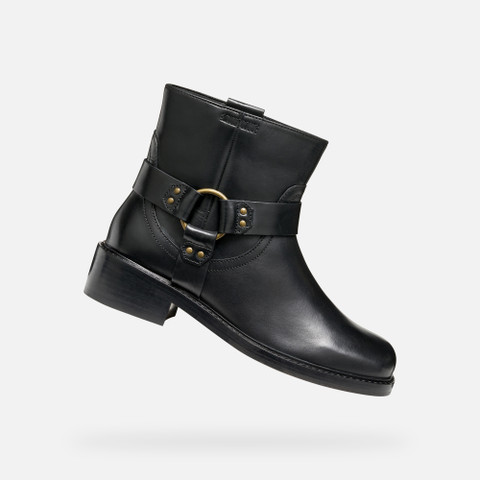 Biker ankle boots NALVIA WOMAN Black - image number 0 | GEOX