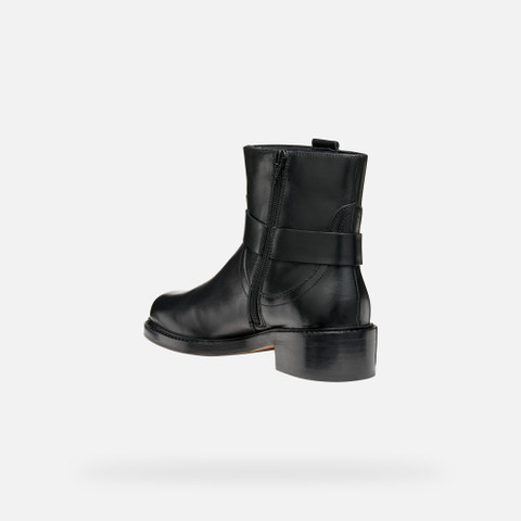 Biker ankle boots NALVIA WOMAN Black - image number 3 | GEOX