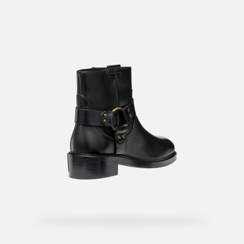 Biker ankle boots NALVIA WOMAN Black - image number 4 | GEOX