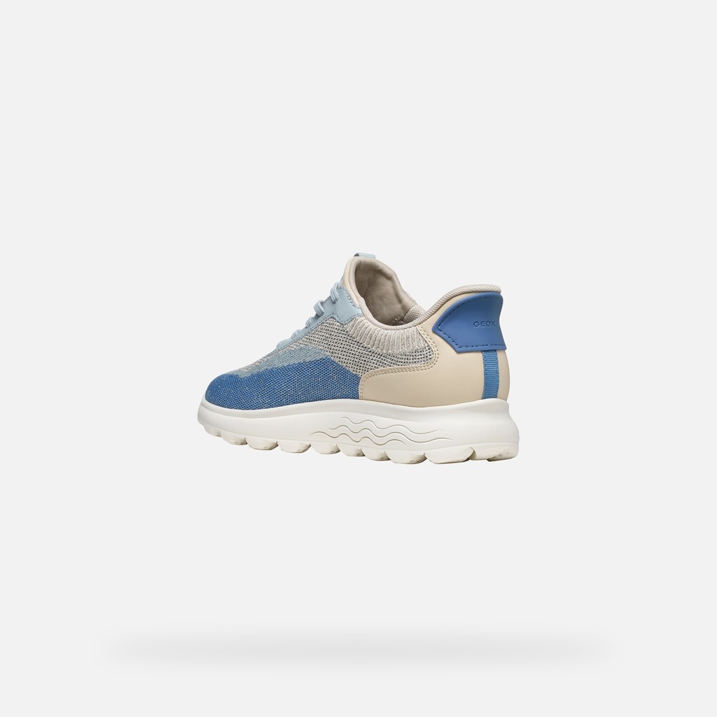 Slip in sneakers SPHERICA PLUS WOMAN Papyrus/Crystal - image number 3 | GEOX