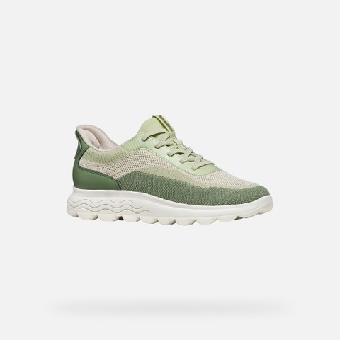 Slip in sneakers SPHERICA PLUS WOMAN Papyrus/Olive - image number 2 | GEOX