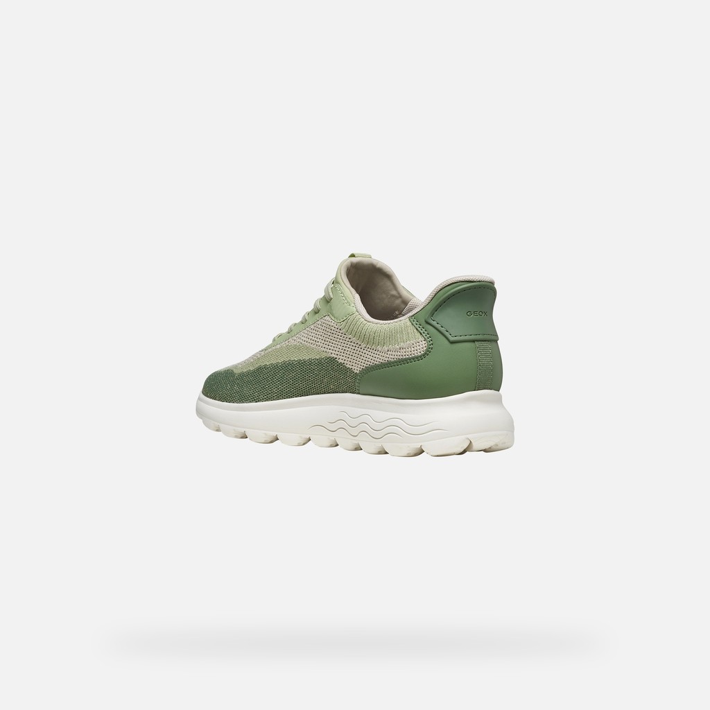 Slip in sneakers SPHERICA PLUS WOMAN Papyrus/Olive - image number 3 | GEOX