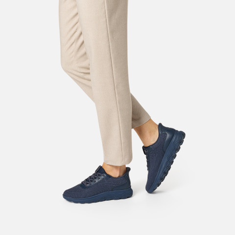 Fabric sneakers SPHERICA PLUS WOMAN Navy - image number 2 | GEOX