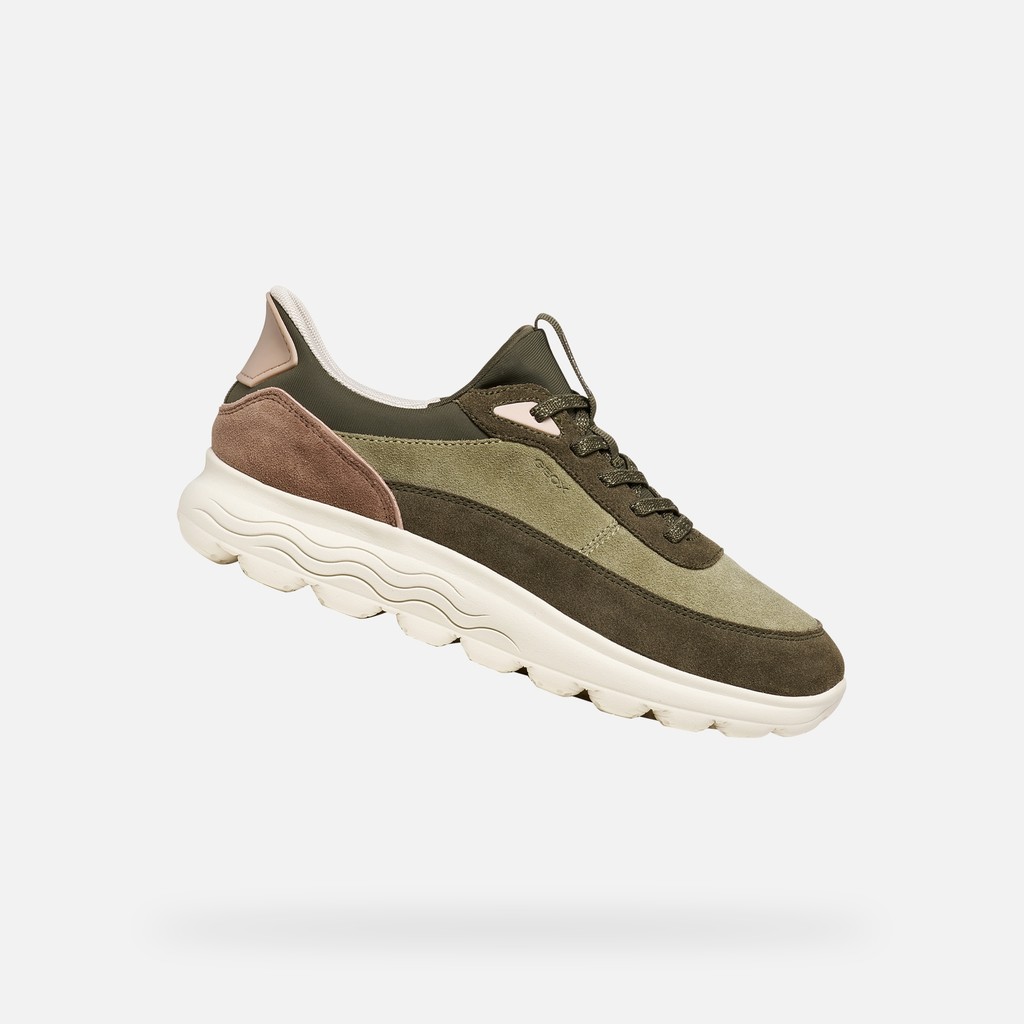 Slip in sneakers SPHERICA PLUS WOMAN Sage/Military - image number 0 | GEOX