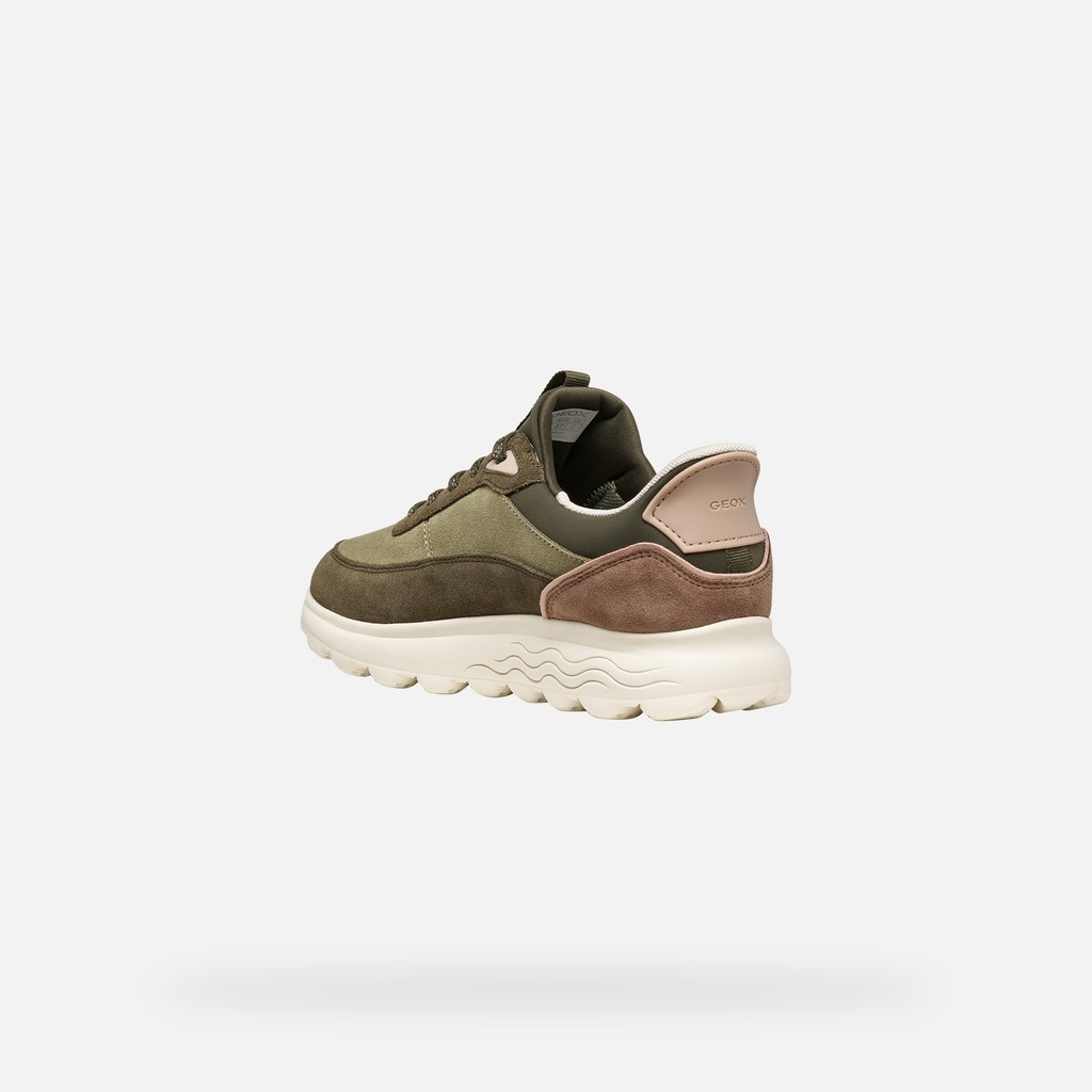 Slip in sneakers SPHERICA PLUS WOMAN Sage/Military - image number 3 | GEOX