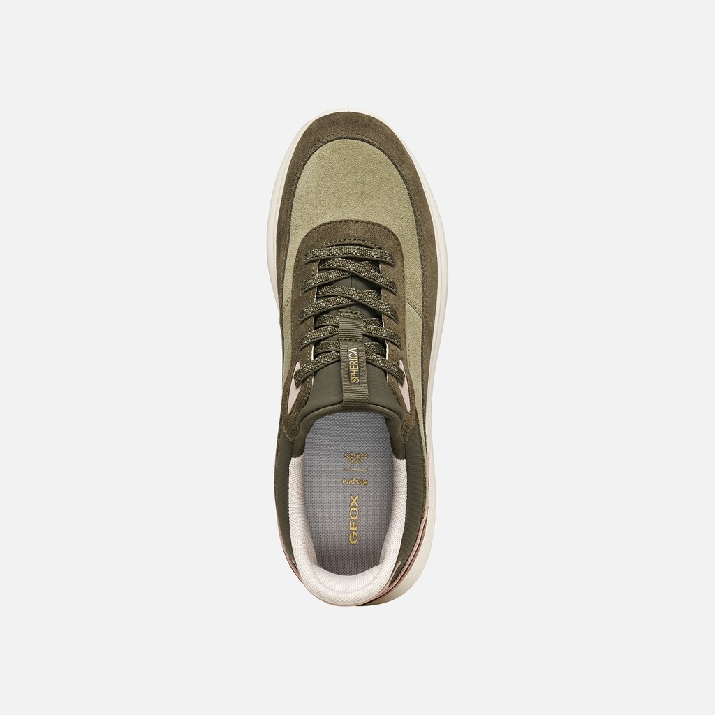 Slip in sneakers SPHERICA PLUS WOMAN Sage/Military - image number 5 | GEOX