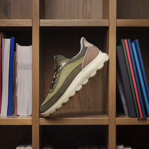 Baskets slip in SPHERICA PLUS FEMME Vert sauge/Vert militaire - image number 1 | GEOX