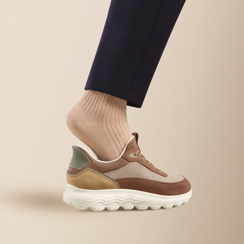 Baskets slip in SPHERICA PLUS FEMME Beige/Brun clair - image number 12 | GEOX
