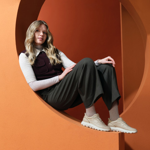 Slip in sneakers SPHERICA PLUS WOMAN Papyrus - image number 10 | GEOX