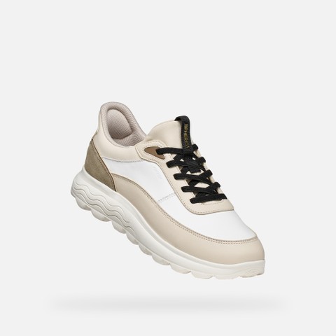 Slip in sneakers SPHERICA PLUS WOMAN White/Papyrus - image number 4 | GEOX
