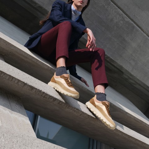 Baskets slip in SPHERICA PLUS FEMME Beige/Marron - image number 1 | GEOX