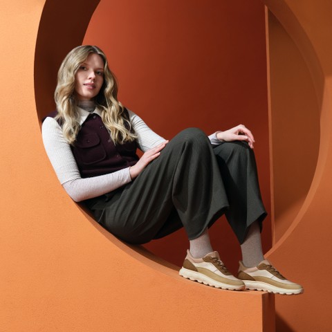 Baskets slip in SPHERICA PLUS FEMME Beige/Marron - image number 8 | GEOX