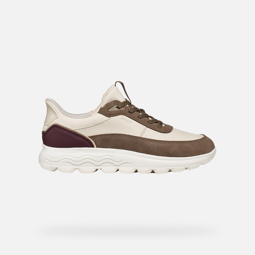 Slip in sneakers SPHERICA PLUS WOMAN Papyrus/Taupe - image number 1 | GEOX