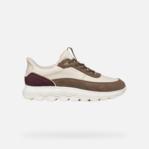 Slip in sneakers SPHERICA PLUS WOMAN Papyrus/Taupe - image number 1 | GEOX