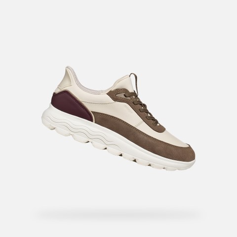 Slip in sneakers SPHERICA PLUS WOMAN Papyrus/Taupe - image number 0 | GEOX